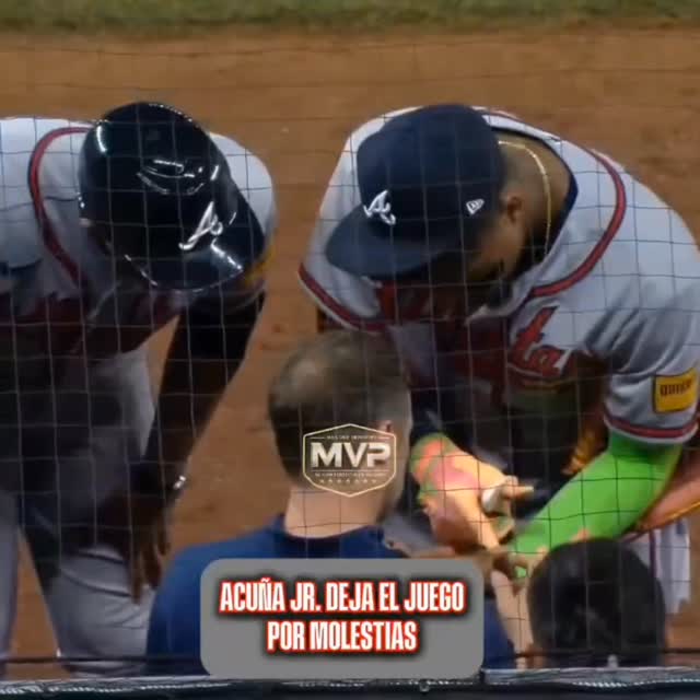 RONALD ACUÑA ES SACADO POR PRECAUCIÓN